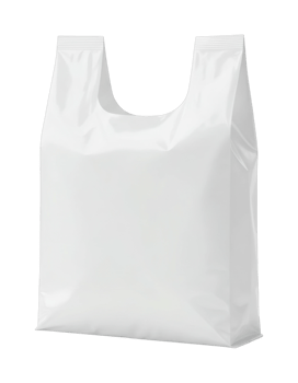Eco-friendly white shopping bag retail store product clean environment front sustainable living. png