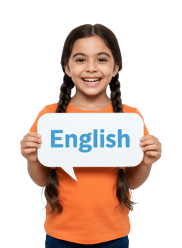Engaging english learning event classroom educational bright environment child's perspective. png