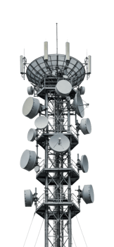Telecommunication tower installation urban area infrastructure sky aerial connectivity enhancement. png
