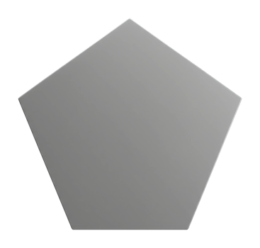 Creative action with a unique pentagonal shape modern studio art minimalist environment top perspective. png