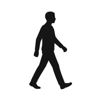 a silhouette of a walking man png