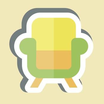 Sticker Furniture. related to Waste Sorting symbol. design editable vector