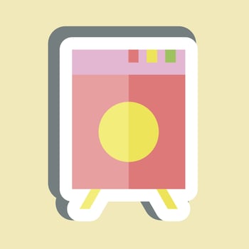 Sticker Appliance. related to Waste Sorting symbol. design editable vector