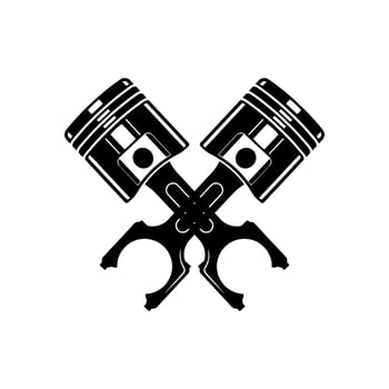 piston hand drawn illustration design vector