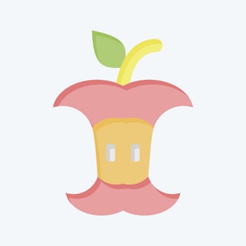 Icon Food Waste. related to Waste Sorting symbol. flat style. design editable vector