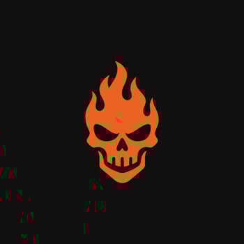 Flaming Vengeance Skull Logo vector