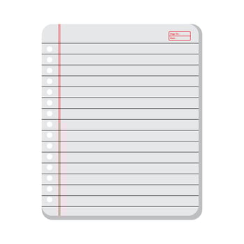 Realistic workbook torn paper sheets. Blank gridded notebook. Mockup sheets of paper torn from a notebook. vector