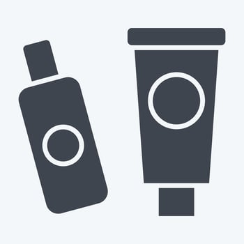 Icon Toilet Ries. related to Restroom symbol. glyph style. design editable vector
