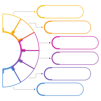 Standard infographic 6 process design. png