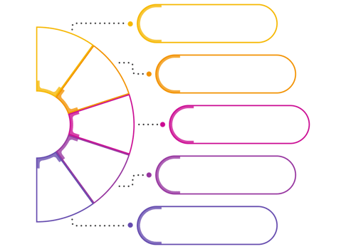 Standard infographic 5 process design. png