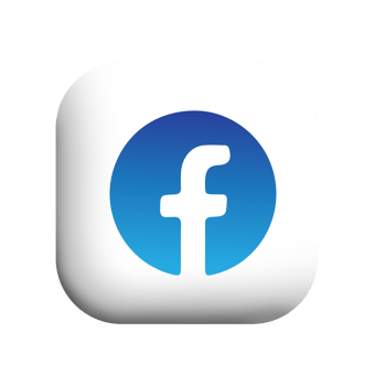 Facebook blue logo on white square png