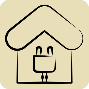 Icon Charging Charging. related to Charging symbol. hand drawn style. design editable vector