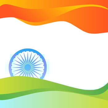 Indian national flag frame patriotic illustration vector