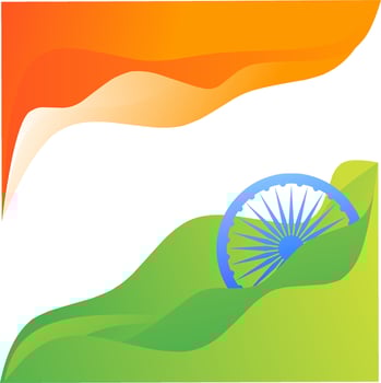 Indian flag frame patriotism vector