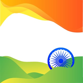India flag frame patriotic illustration gradient vector