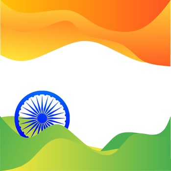 India flag frame patriotic illustration art vector