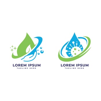 Hygiene safety virus infection logo design modern minimal concept for brands company vector