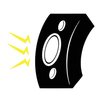 Modern Speaker Illustration Audio Music Technology Sound Graphic Design vector