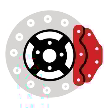 Disc Brake Illustration Automotive Repair Maintenance Icon vector