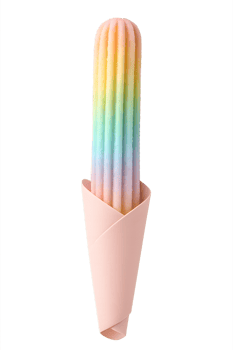 Colorful transparent background ice cream cone summer treat food photography playful environment close-up view png