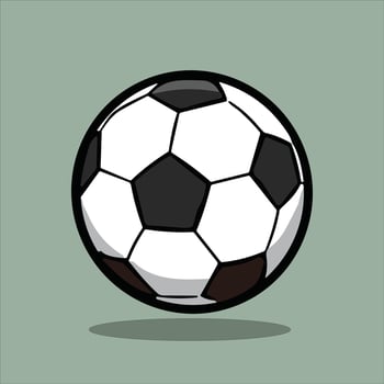 Soccer Ball Illustration Classic Black and White Design vector