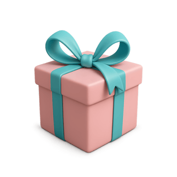 Celebratory gift box with transparent background digital art festive occasion vibrant colors close-up view png