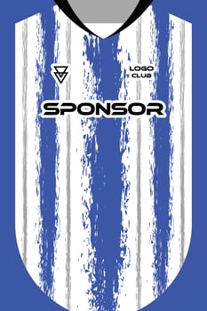 Blue and white sports jersey design vector