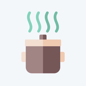 Icon Pot. related to Kitchen Utensils symbol. flat style. design editable vector