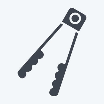Icon Tongs. related to Kitchen Utensils symbol. glyph style. design editable vector