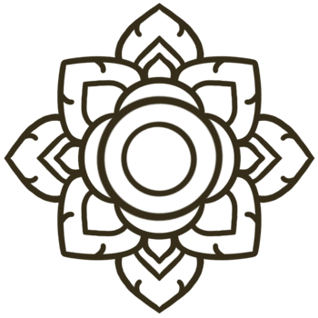 Thai art style ornament black color and out line png