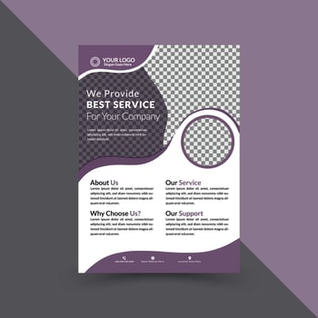 Business service flyer design example vector
