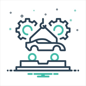 Mix icon automotive vector