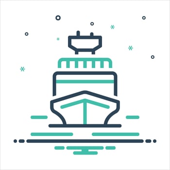 Mix icon cargo-shipping vector
