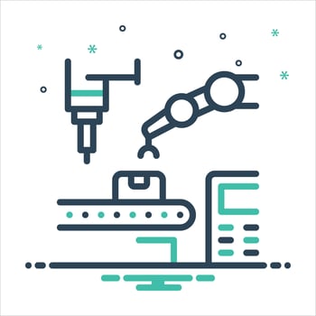Mix icon manufacturing vector