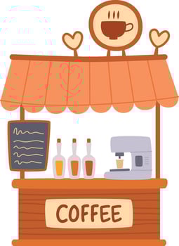 Coffee Street Food Counter vector