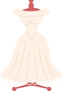 Wedding Dress On Hanger vector