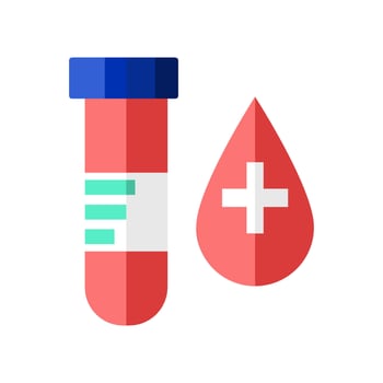 Blood test icon on white background. vector