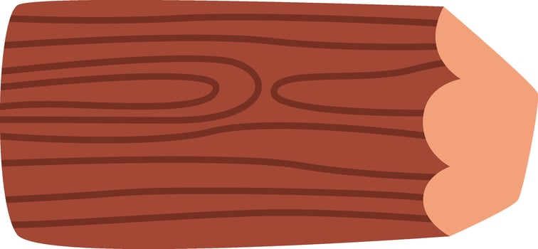 Wooden Log Icon Flat Illustration Icon vector