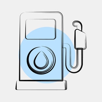 Icon gas station. Oil Industry elements. Icon in color spot style. vector