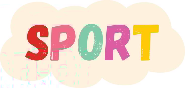 Sport Lettering Sticker vector