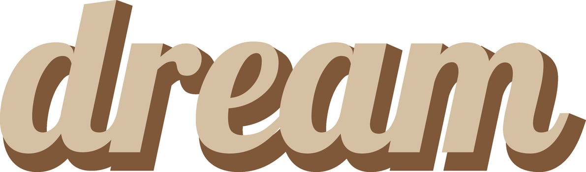 Dream 3D Lettering vector