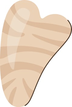 Scraping Facial Massage Tools Gouache Scraper Flat Illustration vector