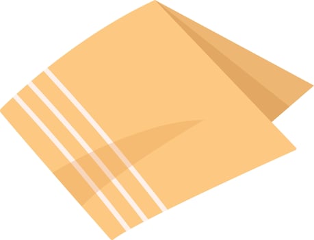 Bath Towel Icon Flat Illustration Icon vector