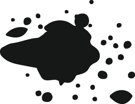 Ink Blot Spot Hand Drawn vector