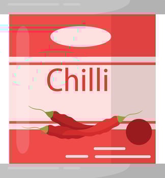 Can With Chilli vector
