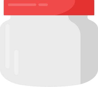 Empty Jar With Lid vector