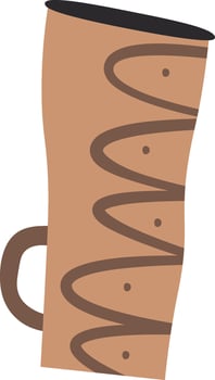 Abstract Vase For Flowers Drawn Icon vector