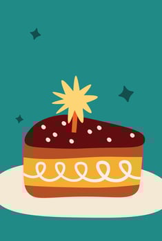 Card With Cake vector