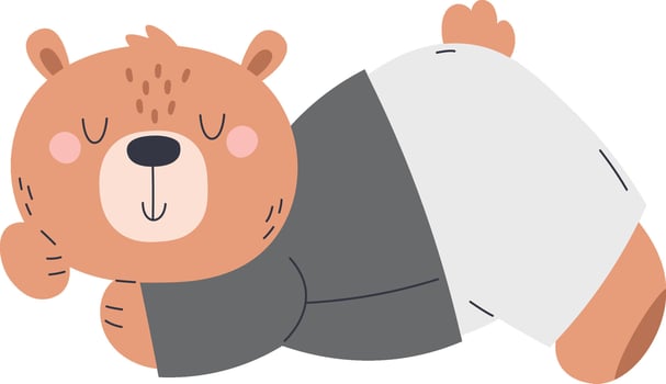 Bear In Pajama Sleeping vector