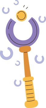 Magic Wand Decorative Flat Illustration vector